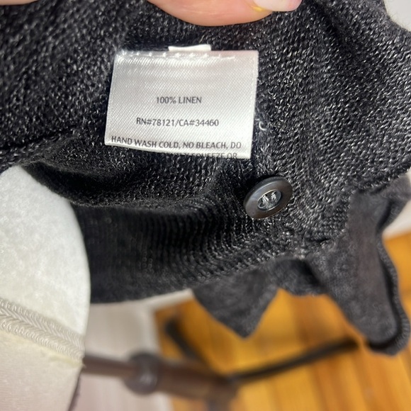 EILEEN FISHER 100% Linen Lagenlook Artsy Minimalist Contemporary Button Cardigan - Picture 14 of 15